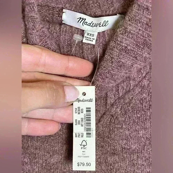 MADEWELL: Dillon Mockneck Pullover Sweater xxs - Picture 9 of 13